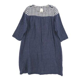 Wrk-Shp LA Tokyo Dress Blue Chambray Gauzy Double Fabric Size SMALL